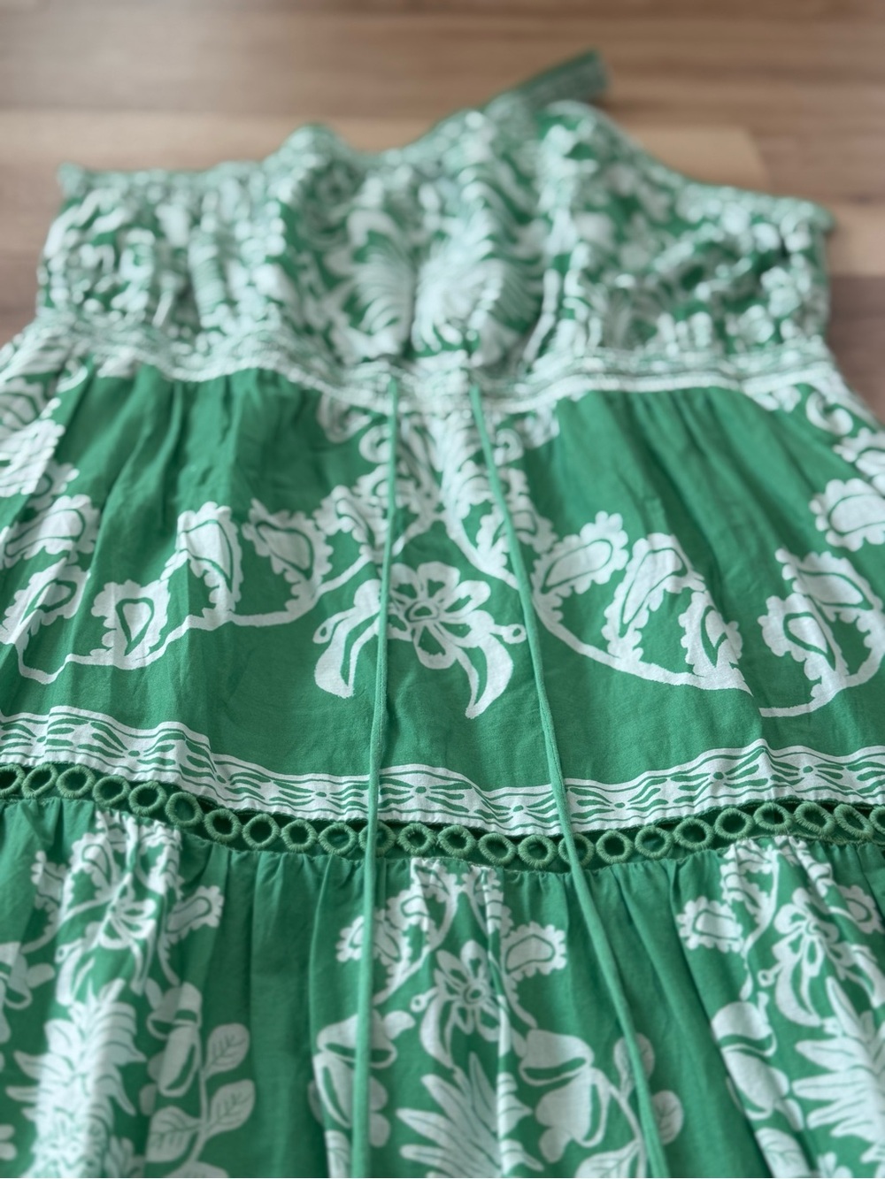 FARM RIO BRAND GREEN ONE-SHOULDER FLORAL MAXI DRESS XL - Picture 8 of 16